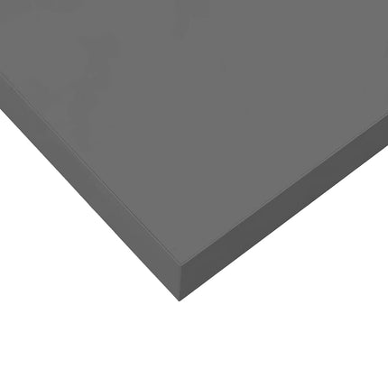 Svävande vägghylla grå högglans 50x23x3,8 cm MDF