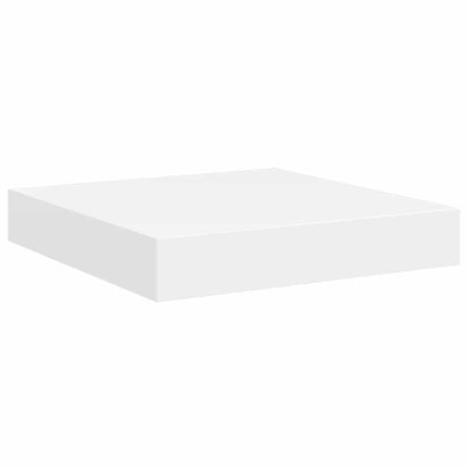 Svävande vägghyllor 2 st vit 23x23,5x3,8 cm MDF