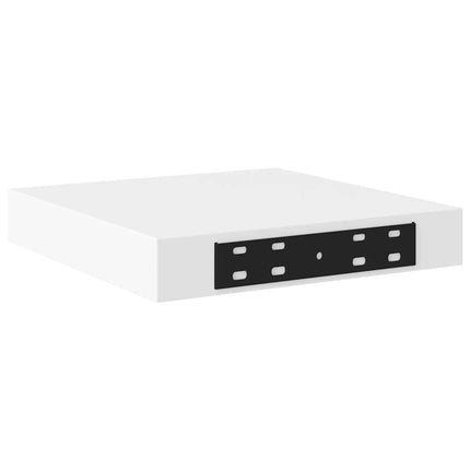Svävande vägghyllor 2 st vit 23x23,5x3,8 cm MDF