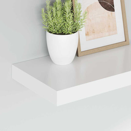 Svävande vägghylla vit 40x23x3,8 cm MDF