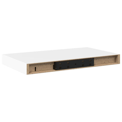 Svävande vägghylla vit 40x23,5x3,8 cm MDF