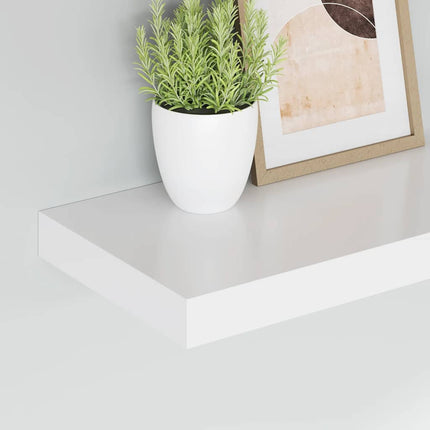 Svävande vägghyllor 4 st vit 40x23x3,8 cm MDF