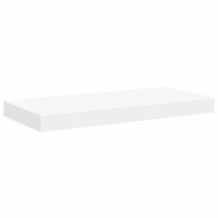 Svävande vägghylla vit 50x23x3,8 cm MDF