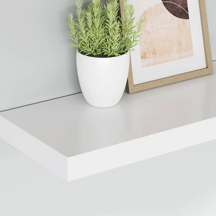 Svävande vägghyllor 4 st vit 50x23x3,8 cm MDF