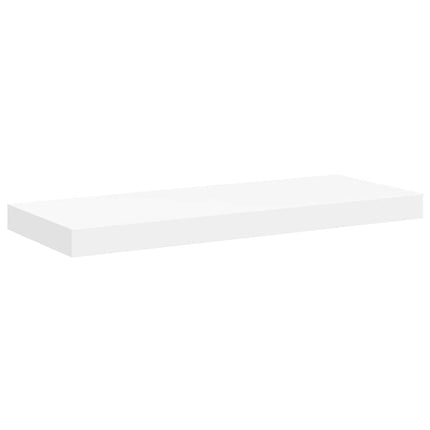 Svävande vägghyllor 2 st vit 60x23,5x3,8 cm MDF