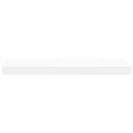 Svävande vägghyllor 2 st vit 60x23,5x3,8 cm MDF
