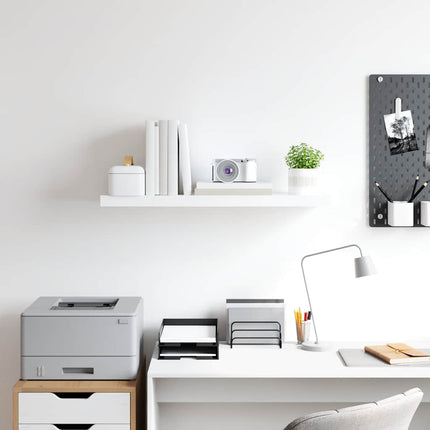 Svävande vägghylla vit 80x23,5x3,8 cm MDF
