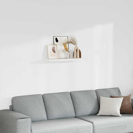 Svävande vägghylla vit 80x23,5x3,8 cm MDF