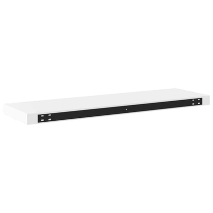 Svävande vägghyllor 2 st vit 80x23,5x3,8 cm MDF