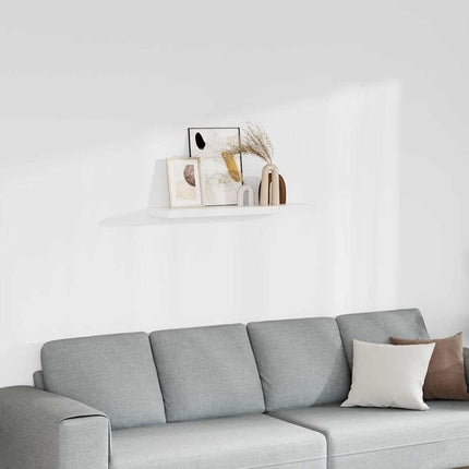 Svävande vägghylla vit 90x23,5x3,8 cm MDF