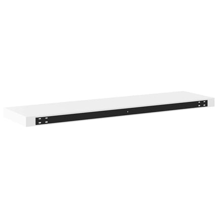 Svävande vägghyllor 4 st vit 90x23,5x3,8 cm MDF