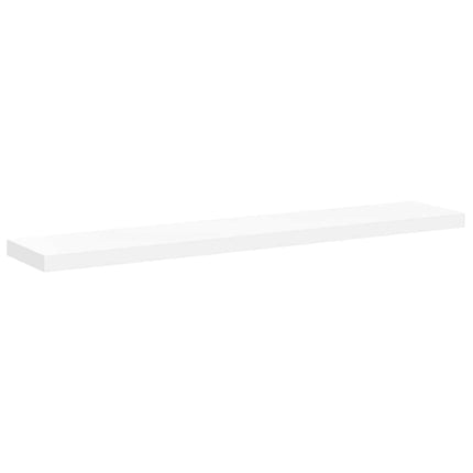 Svävande vägghylla vit 120x23,5x3,8 cm MDF