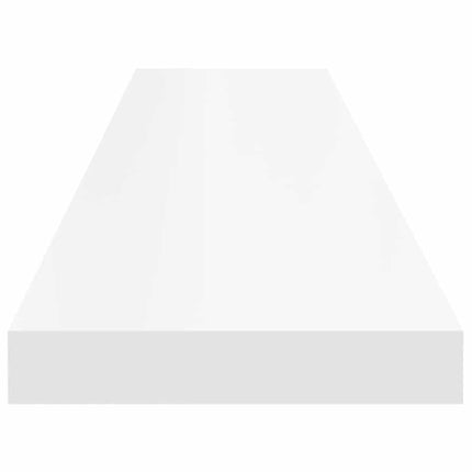 Svävande vägghylla vit 120x23,5x3,8 cm MDF