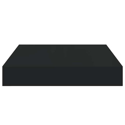 Svävande vägghylla svart 23x23,5x3,8 cm MDF