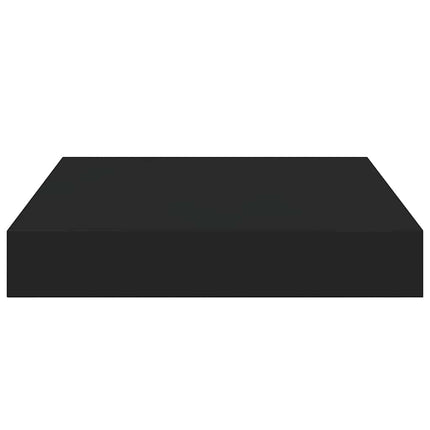 Svävande vägghylla svart 23x23,5x3,8 cm MDF
