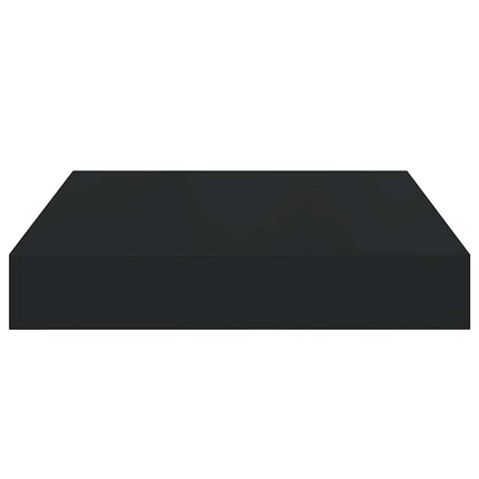Svävande vägghyllor 4 st svart 23x23,5x3,8 cm MDF