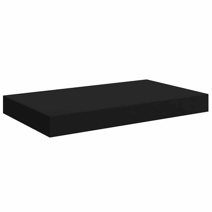 Svävande vägghyllor 4 st svart 40x23x3,8 cm MDF