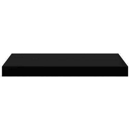 Svävande vägghylla svart 50x23x3,8 cm MDF