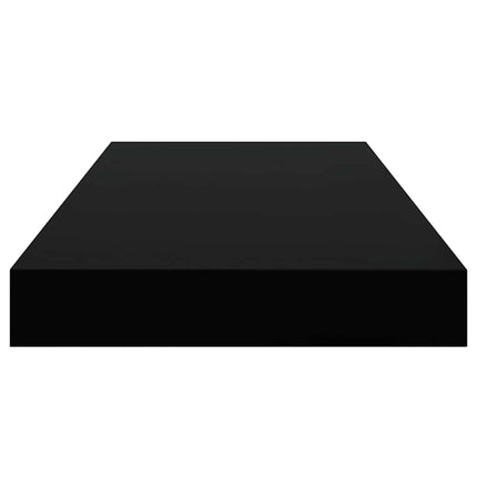 Svävande vägghylla svart 50x23x3,8 cm MDF