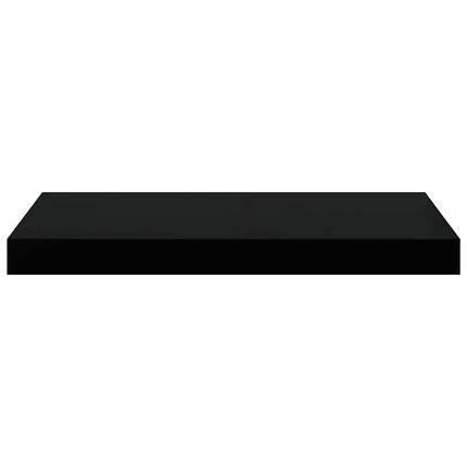 Svävande vägghyllor 2 st svart 50x23x3,8 cm MDF