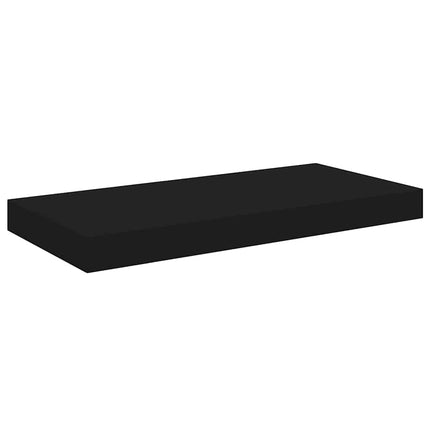 Svävande vägghyllor 4 st svart 50x23x3,8 cm MDF