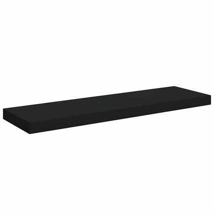 Svävande vägghylla svart 80x23,5x3,8 cm MDF