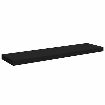 Svävande vägghylla svart 90x23,5x3,8 cm MDF