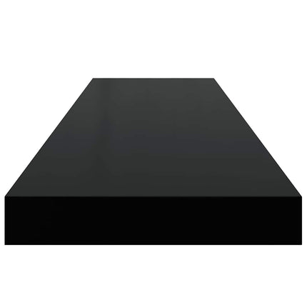 Svävande vägghylla svart 90x23,5x3,8 cm MDF