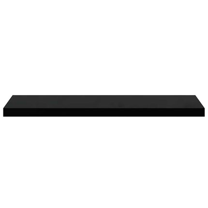 Svävande vägghyllor 2 st svart 90x23,5x3,8 cm MDF