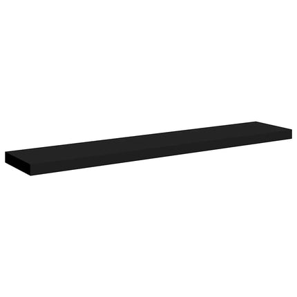 Svävande vägghylla svart 120x23,5x3,8 cm MDF