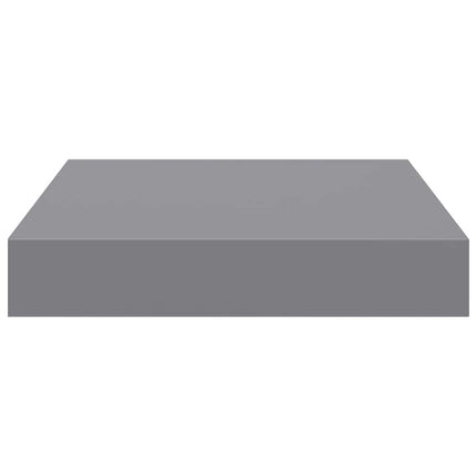 Svävande vägghyllor 2 st grå 23x23,5x3,8 cm MDF