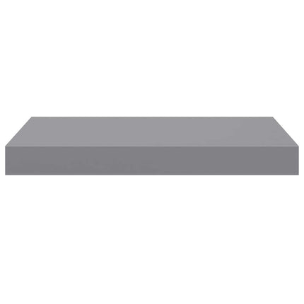 Svävande vägghyllor 2 st grå 40x23,5x3,8 cm MDF
