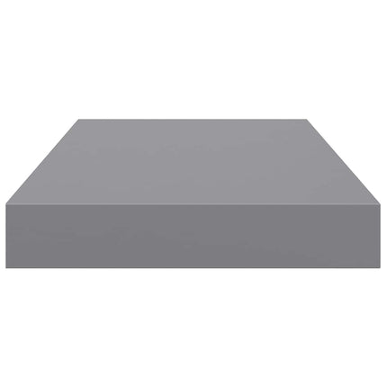 Svävande vägghyllor 4 st grå 40x23,5x3,8 cm MDF