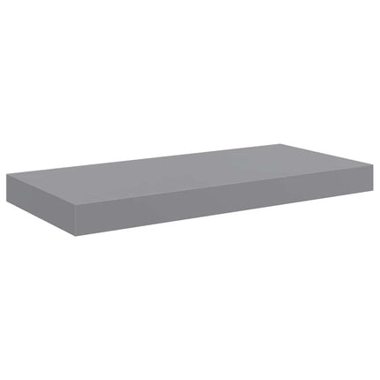 Svävande vägghylla grå 50x23,5x3,8 cm MDF