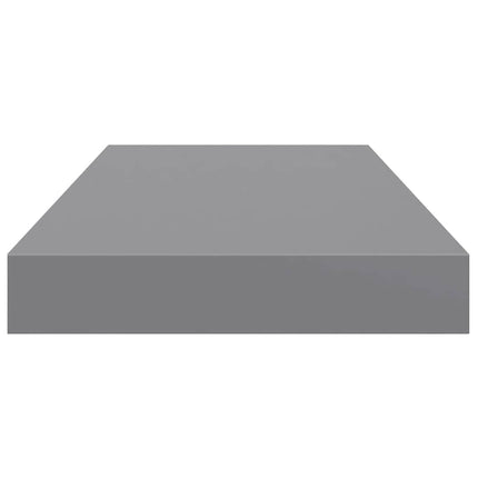 Svävande vägghylla grå 50x23,5x3,8 cm MDF