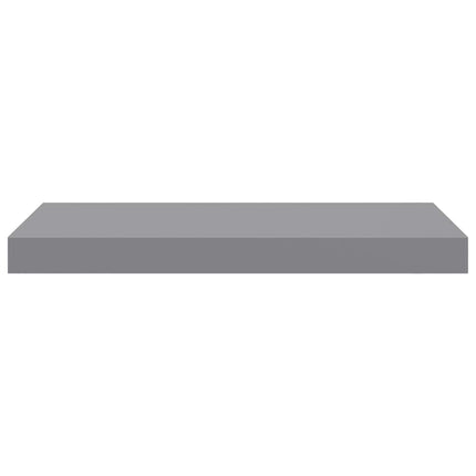 Svävande vägghyllor 4 st grå 50x23,5x3,8 cm MDF