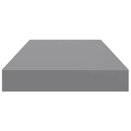 Svävande vägghyllor 4 st grå 50x23,5x3,8 cm MDF