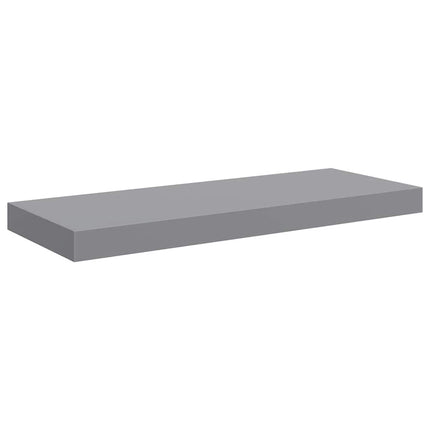 Svävande vägghylla grå 60x23,5x3,8 cm MDF