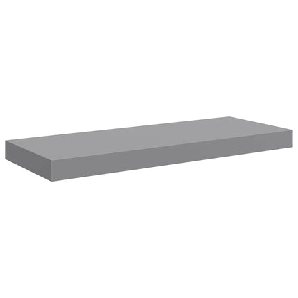 Svävande vägghyllor 4 st grå 60x23,5x3,8 cm MDF