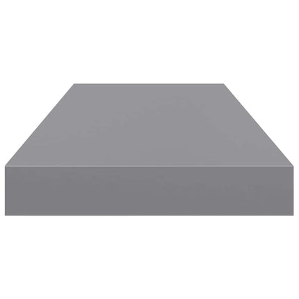 Svävande vägghyllor 4 st grå 60x23,5x3,8 cm MDF