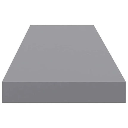Svävande vägghyllor 4 st grå 90x23,5x3,8 cm MDF