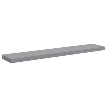 Svävande vägghyllor 4 st grå 120x23,5x3,8 cm MDF