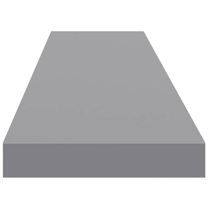 Svävande vägghyllor 4 st grå 120x23,5x3,8 cm MDF