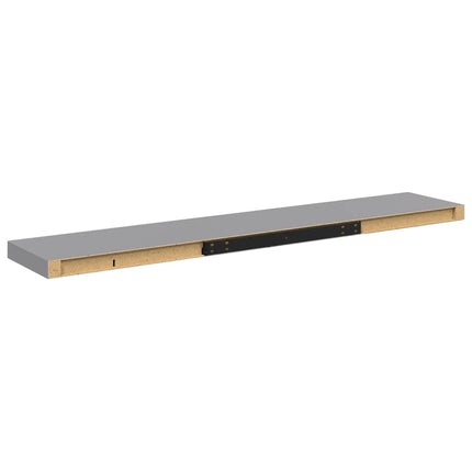 Svävande vägghyllor 4 st grå 120x23,5x3,8 cm MDF