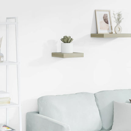 Svävande vägghylla ek 23x23,5x3,8 cm MDF