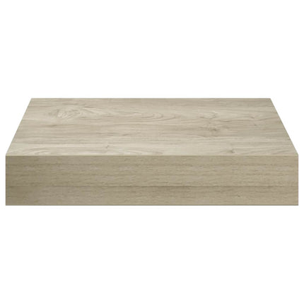 Svävande vägghyllor 2 st ek 23x23,5x3,8 cm MDF
