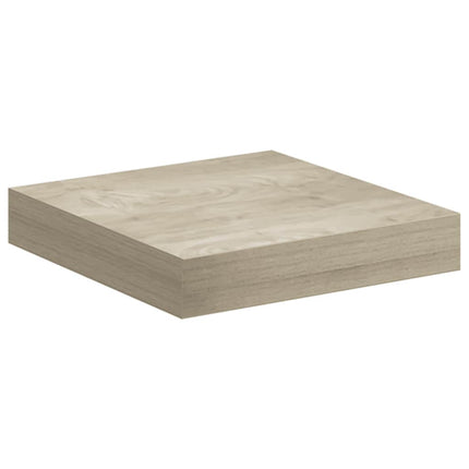 Svävande vägghyllor 4 st ek 23x23,5x3,8 cm MDF