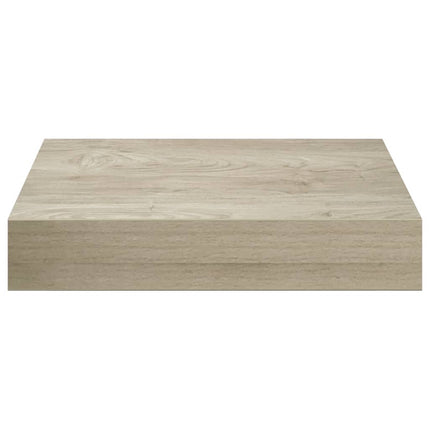 Svävande vägghyllor 4 st ek 23x23,5x3,8 cm MDF