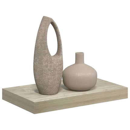 Svävande vägghylla ek 40x23,5x3,8 cm MDF