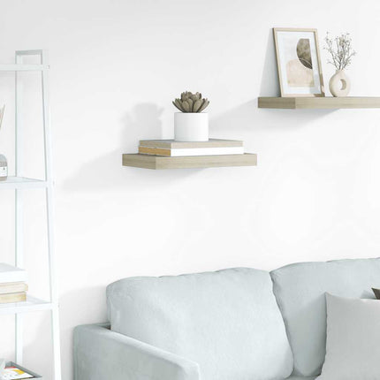 Svävande vägghylla ek 40x23,5x3,8 cm MDF